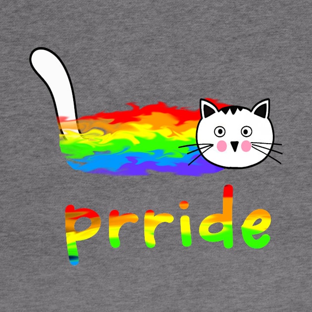 Cat Prride Funny Cat Support LGBT Pride Month by WilliamHoraceBatezell